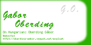 gabor oberding business card